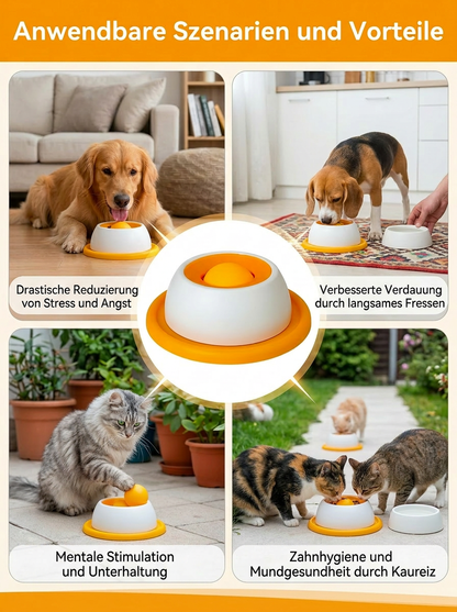 PfotenTropfen-Interaktiver Napf für Hunde und Katzen
